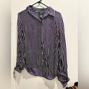 100% Silk Ralph Lauren Button Up